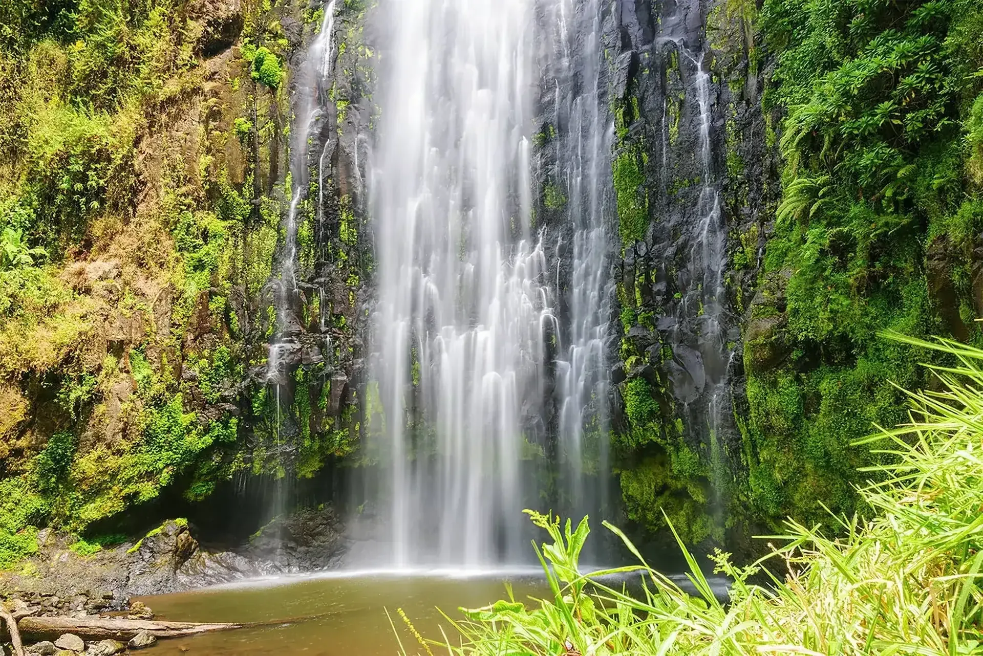 Materuni waterfall and coffee village on Kilimanjaro's slopes