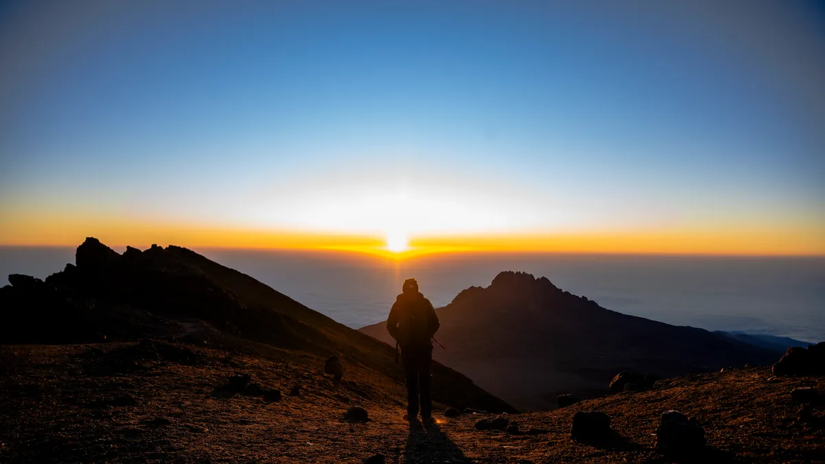 Kilimanjaro ecological zones from montane forest to alpine desert